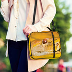 Yellow Python Snake Print Shoulder Strap Bible Bag