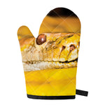 Yellow Python Snake Print Single Oven Mitt