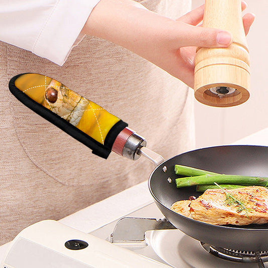 Yellow Python Snake Print Skillet Handle Cover