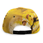 Yellow Python Snake Print Snapback Cap
