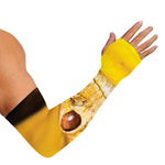 Yellow Python Snake Print Sun Protection Arm Sleeves