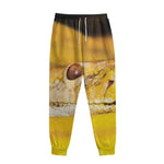 Yellow Python Snake Print Sweatpants