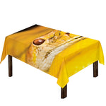 Yellow Python Snake Print Tablecloth