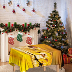 Yellow Python Snake Print Tablecloth