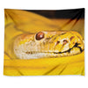 Yellow Python Snake Print Tapestry