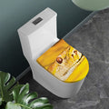 Yellow Python Snake Print Toilet Lid Cover