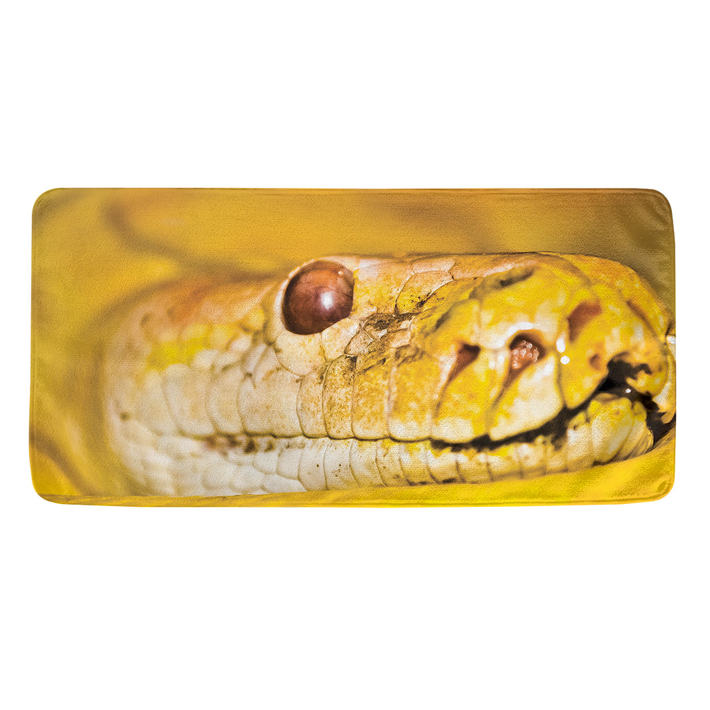 Yellow Python Snake Print Towel