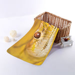Yellow Python Snake Print Towel