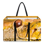 Yellow Python Snake Print Utility Tote Bag