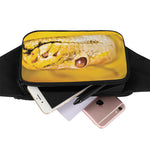Yellow Python Snake Print Waist Bag