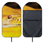 Yellow Python Snake Print Waterproof Car Seat Cover