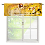 Yellow Python Snake Print Window Valance