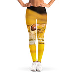 Yellow Python Snake Print Women's Leggings