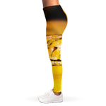 Yellow Python Snake Print Women's Leggings