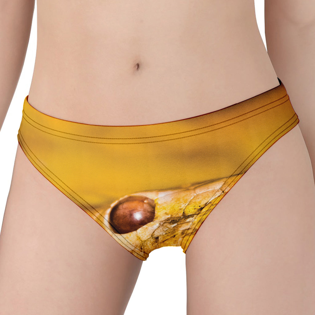 Yellow Python Snake Print Women's Panties