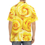 Yellow Rose Print Aloha Shirt