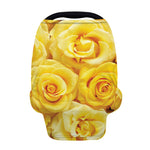 Yellow Rose Print Baby Seat Cover
