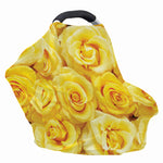 Yellow Rose Print Baby Seat Cover