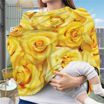 Yellow Rose Print Baby Seat Cover
