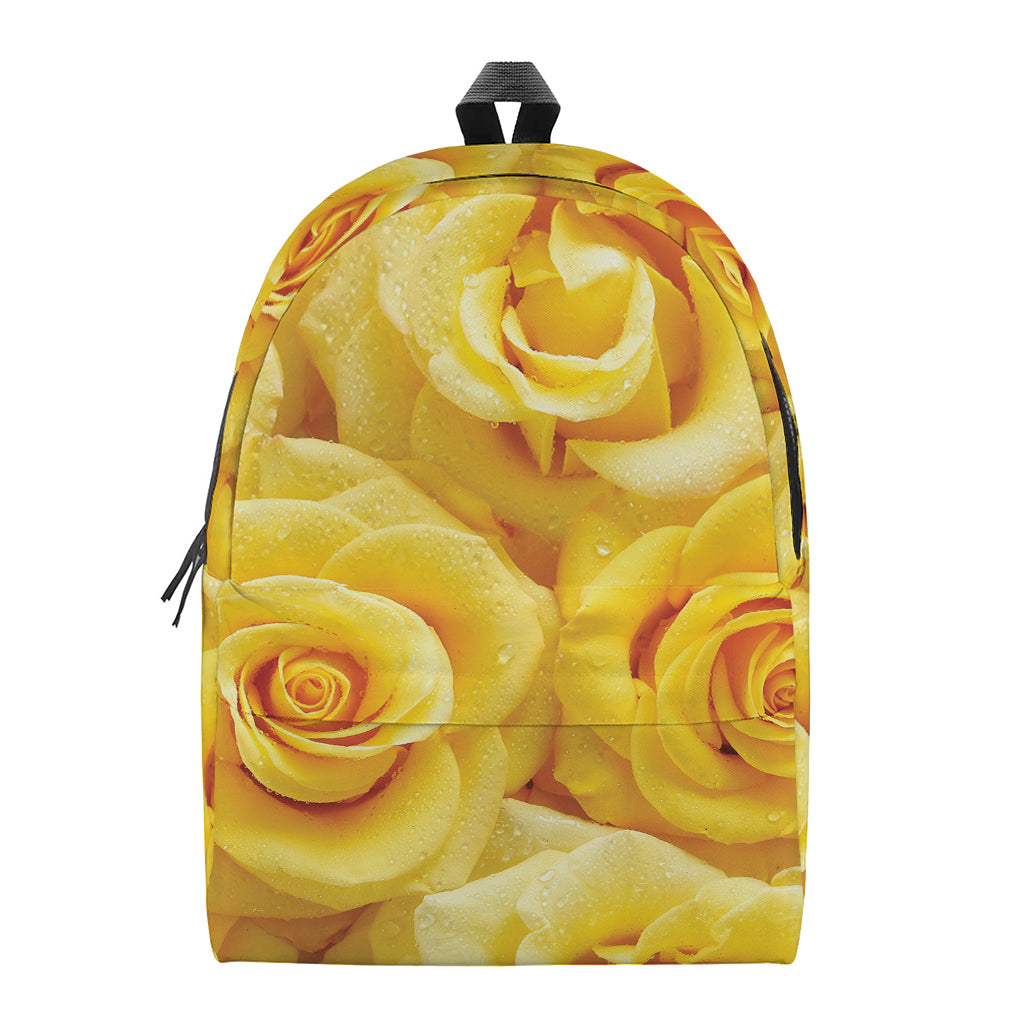 Yellow Rose Print Backpack