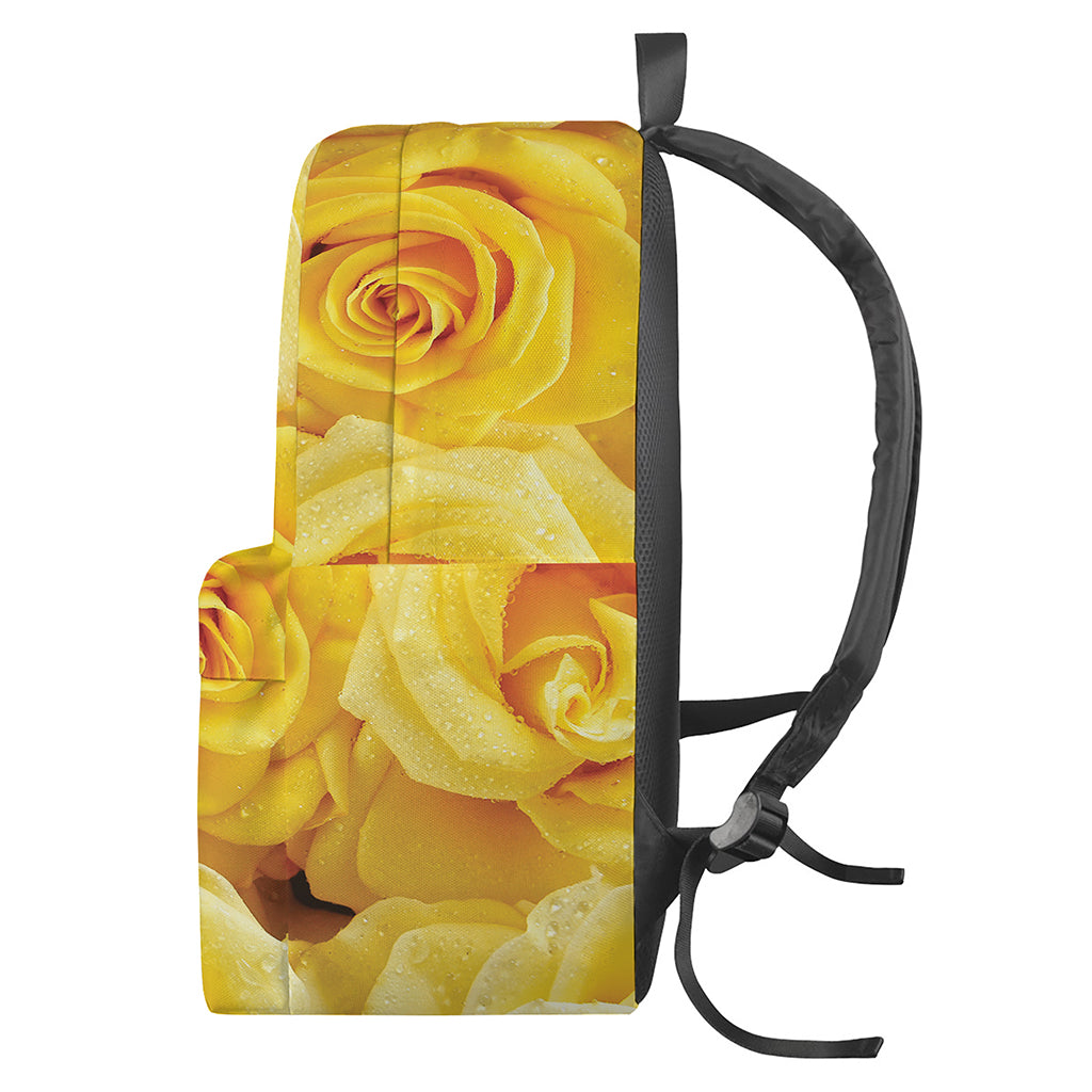 Yellow Rose Print Backpack