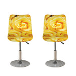 Yellow Rose Print Bar Stool Covers