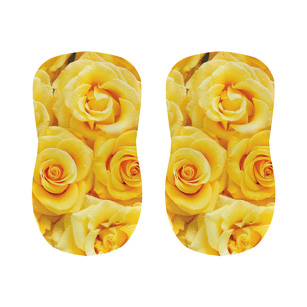 Yellow Rose Print Bar Stool Covers