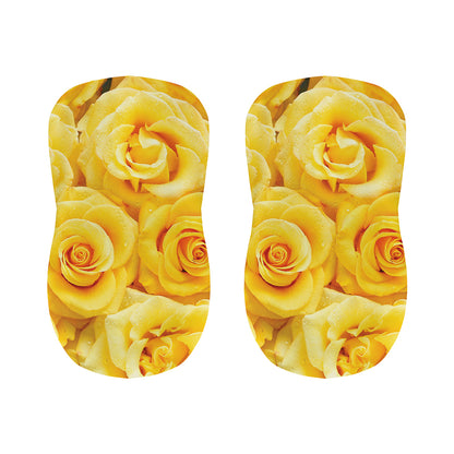 Yellow Rose Print Bar Stool Covers
