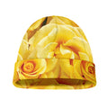 Yellow Rose Print Beanie