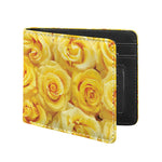 Yellow Rose Print Bifold Wallet