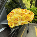 Yellow Rose Print Car Side Mirror Covers