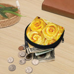 Yellow Rose Print Coin Purse