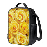 Yellow Rose Print Crossbody Lunch Bag