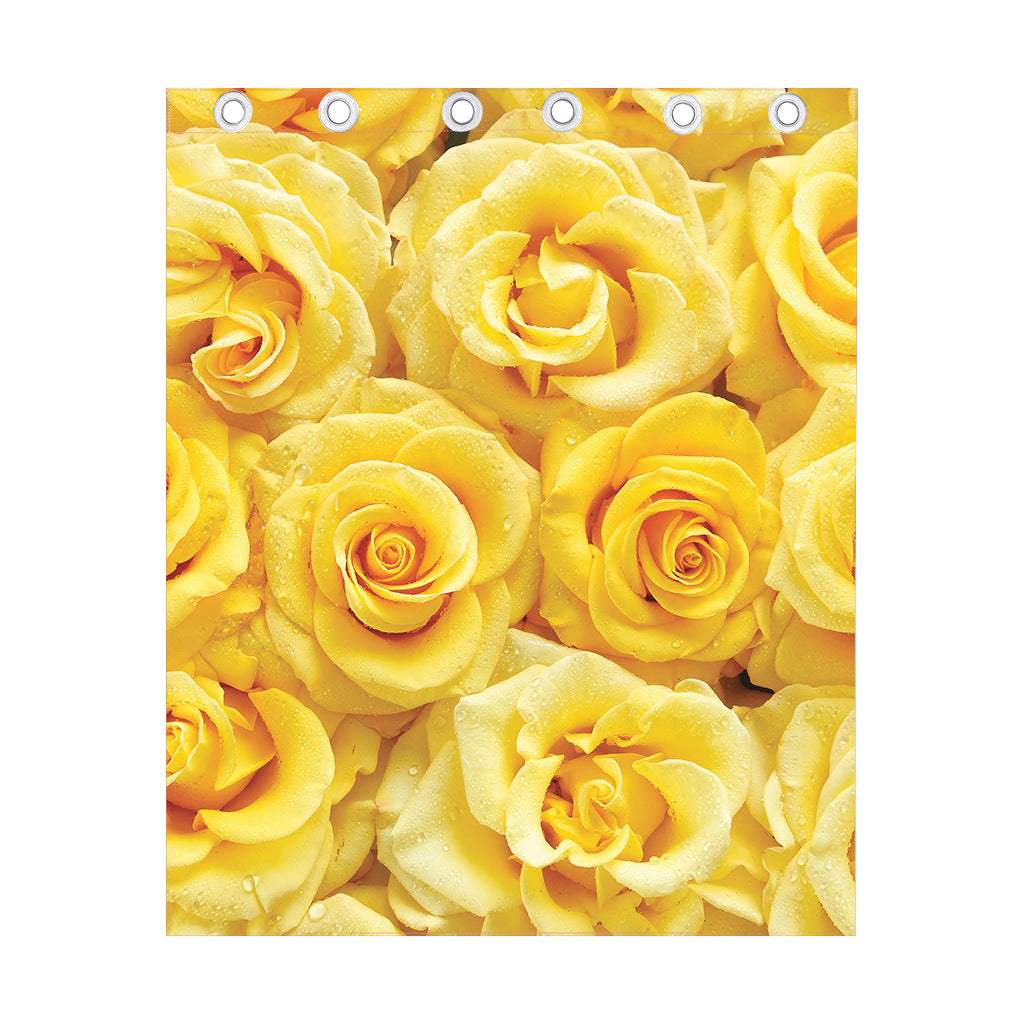 Yellow Rose Print Curtain