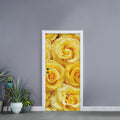 Yellow Rose Print Door Sticker