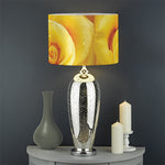 Yellow Rose Print Drum Lamp Shade