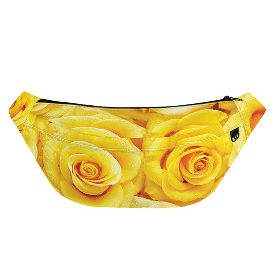 Yellow Rose Print Fanny Pack