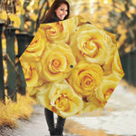 Yellow Rose Print Foldable Umbrella
