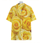 Yellow Rose Print Hawaiian Shirt