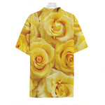 Yellow Rose Print Hawaiian Shirt