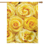 Yellow Rose Print House Flag