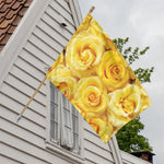 Yellow Rose Print House Flag
