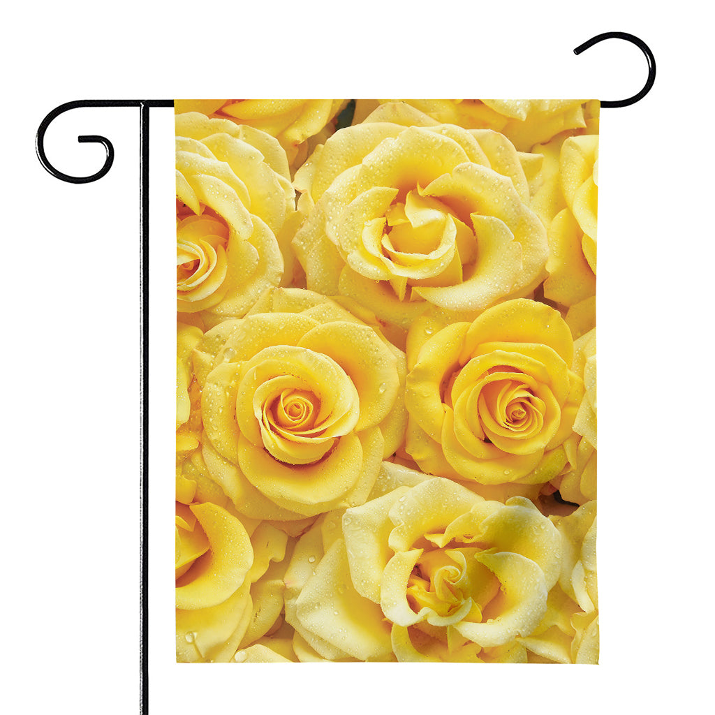 Yellow Rose Print House Flag
