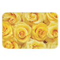 Yellow Rose Print Indoor Door Mat