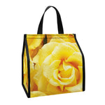 Yellow Rose Print Insulated Lunch Tote