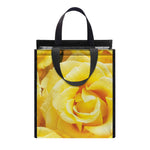 Yellow Rose Print Insulated Lunch Tote