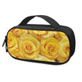 Yellow Rose Print Portable Cooler Travel Case