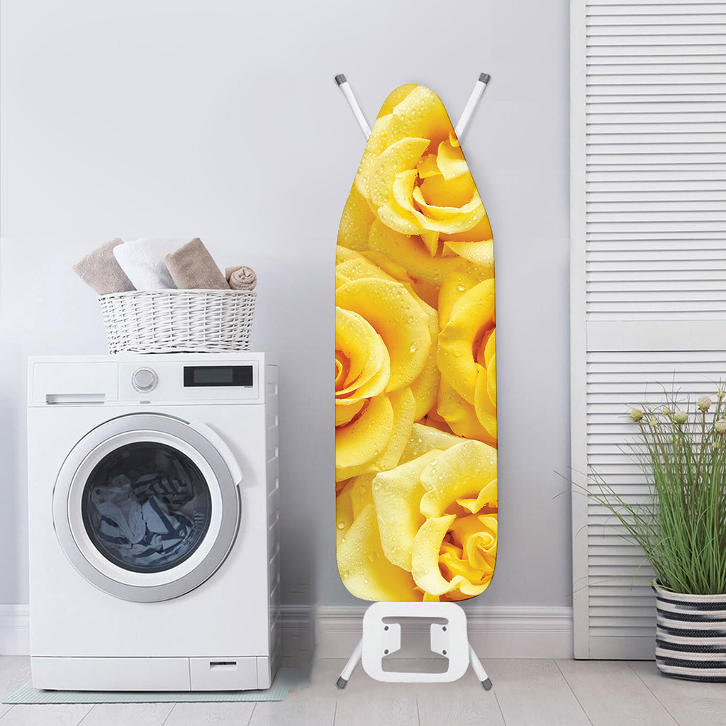 Yellow Rose Print Ironing Board Cover