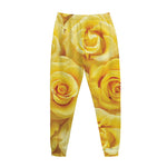 Yellow Rose Print Jogger Pants