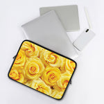 Yellow Rose Print Laptop Sleeve